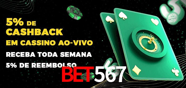 Promoções do cassino ao Vivo BET567